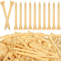 Mudder 600 Pack Golf Tees Bulk Wooden Bamboo Golf Tees Multicolor Wood for Men Balls Accessories (3-1/4 Inch,Wood Color)