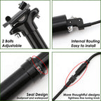 Exa Form 900I 30.9Mm Dropper Post With Remote Lever And Cable Kit Mtb/Ebike Internal Routing Dropper Seatpost For Mountain Bike(
