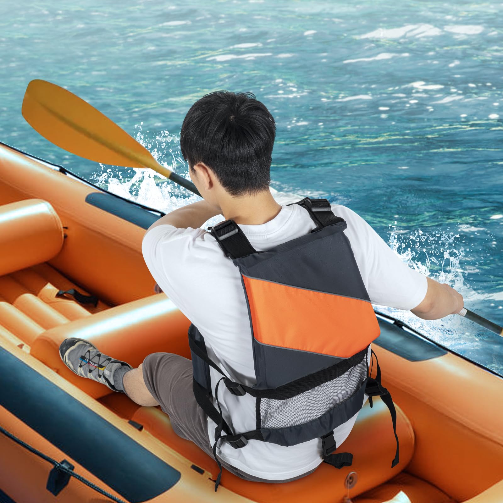 Vevor Life Vest For Watersports (Pfd), Life Jacket With Waterproof Nylon & 96N Buoyancy, Life Vest/Jacket For Any Water Activity