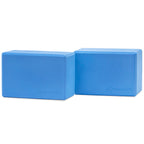 Prosourcefit Foam Yoga Blocks Set Of 2, High Density Eva Yoga Bricks, Sturdy Yoga Prop Large Size 4X 6 X 9 (Blue)