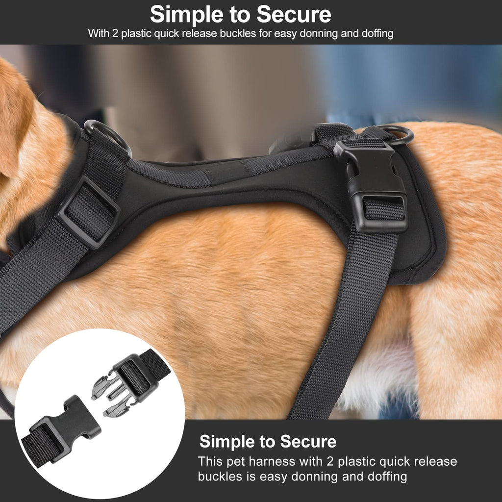 No Pull Lightweight Dog Harness: Adjustable Durable Breathable Mesh Pet Vest Harness With Soft And Comfortable Cushion, Easy To