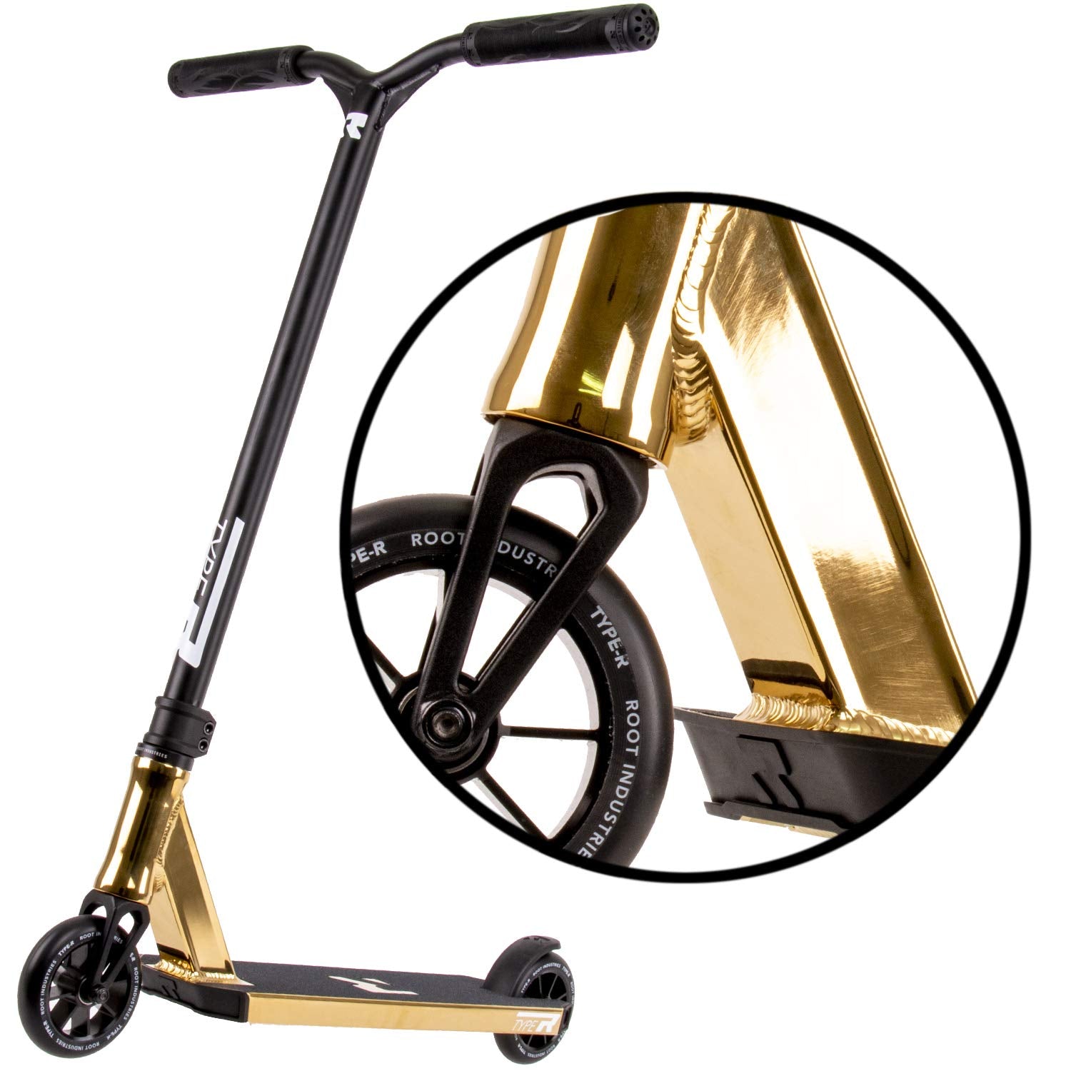 Root Industries Type R Complete Pro Scooter - Gold Rush - Lightweight, Durable, and Professionally Ridden