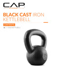Cap Barbell Black Cast Iron Kettlebell | 25 Pounds
