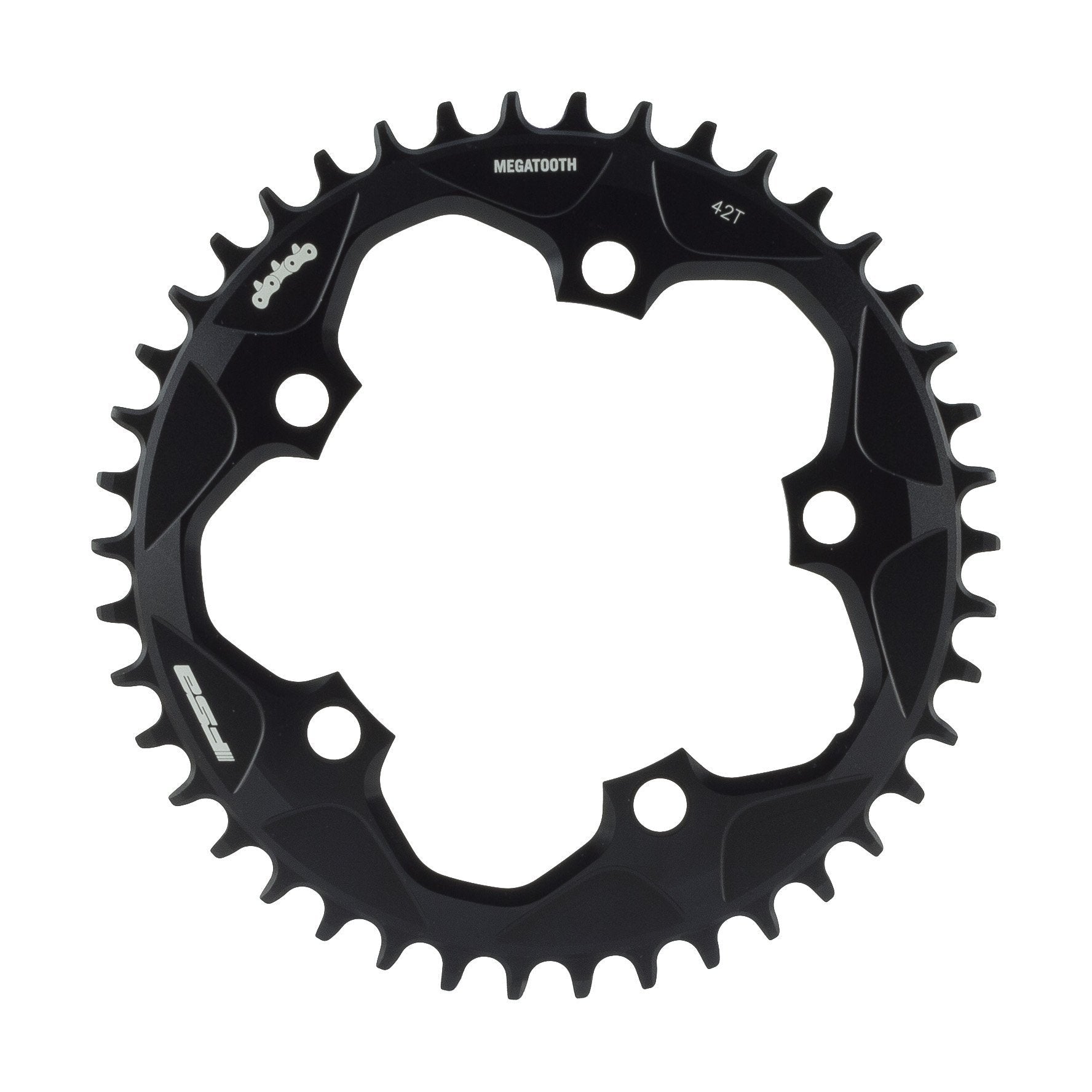 FSA Unisexs Mega Tooth Megatooth CX (1x11, 110Bcd, 38T, V14) Chainring-Black, 110x38T, Size 110