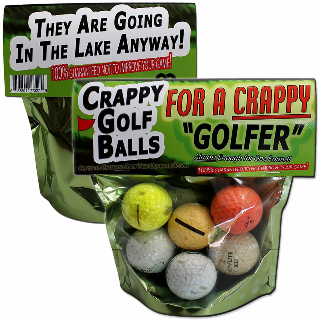 Gears Out Crappy Golf Balls For A Crappy Golfer - Funny Gag Gifts For Golfers Guaranteed Not To Improve Your Golf Game Includes