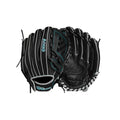 Wilson 2024 A500 Siren 12    Youth Infield Fastpitch Softball Glove - Left Hand Throw, Black/Teal
