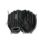 Wilson 2024 A500 Siren 12    Youth Infield Fastpitch Softball Glove - Left Hand Throw, Black/Teal
