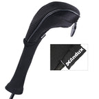 Andux 2 Pack Long Neck Golf Hybrid Club Head Covers Dial No. Tag Ctmt-01 Black/Black