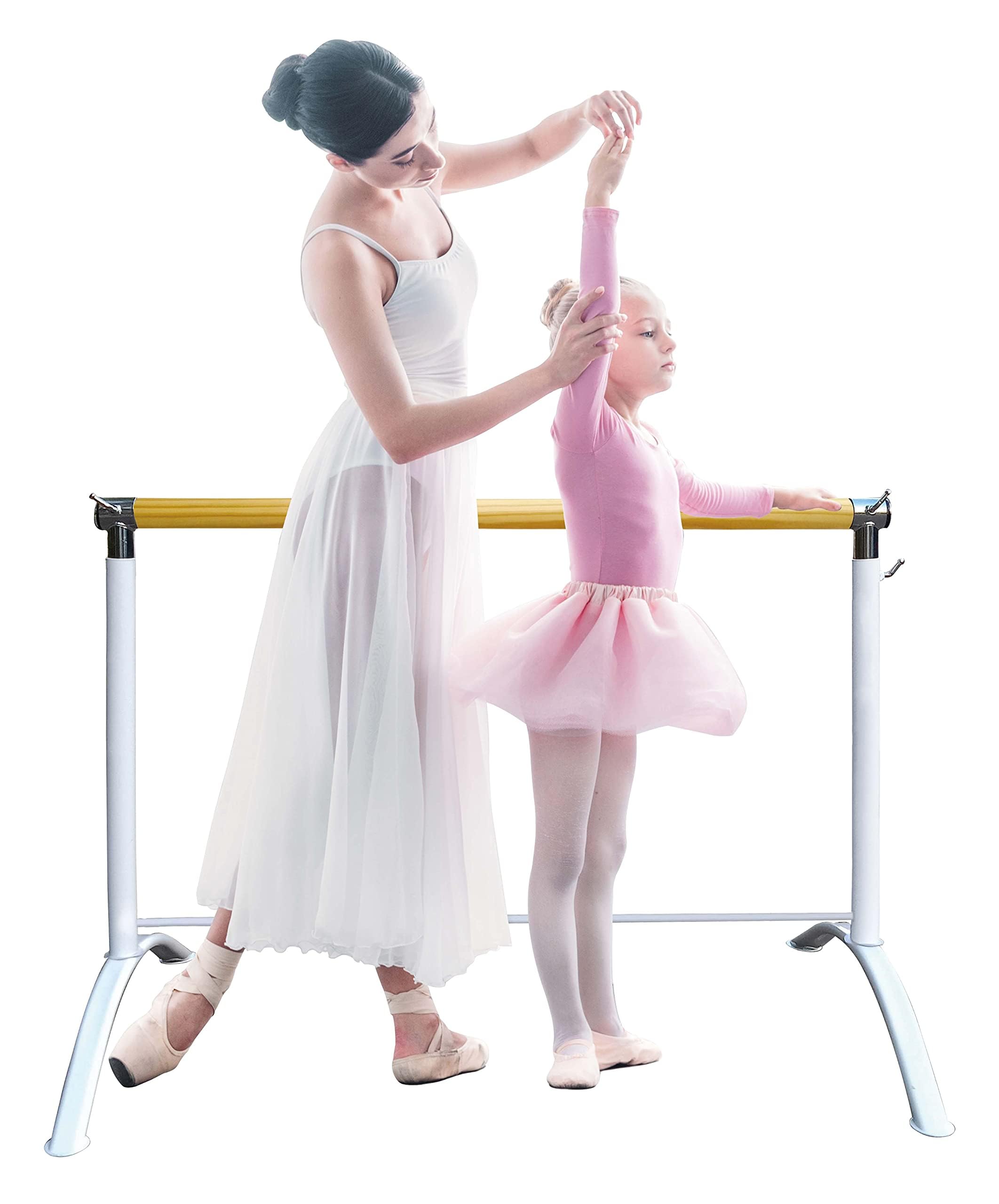 Ballet Barre Portable For Home Or Studio, Freestanding Adjustable Bar For Stretch, Balance, Pilates, Dance Or Active Workouts, S