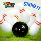 Novelty Place Giant Inflatable Bowling Set For Kids & Adults, One 14 Inches Ball With Six 22 Inches Pins