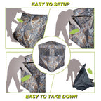 Thunderbay Spur Collector 2 Person Hunting Blind, Portable Ground Blind With Silent Sliding Window, Portable Durable Hunting Ten