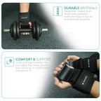 Navaris Weight Lifting Hook Straps - Pair Of Weightlifting Wrist Support Straps With Hooks - Neoprene Wrist Grips For Deadlifts,