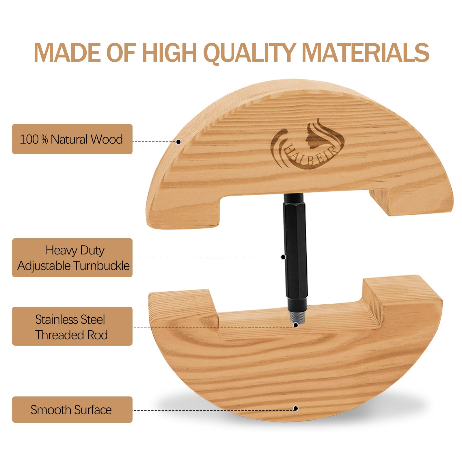 Haibeir Hat Stretcher - Heavy Duty - One Size Fits All Hat & Three Colors Adjust From 6 11/16 To 8 7/8 (Black)