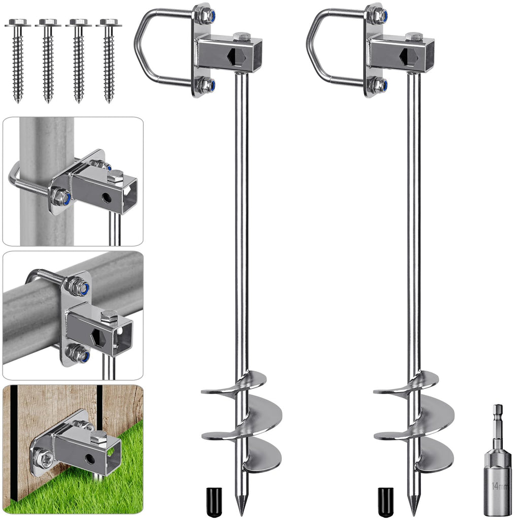 Insaga Multi-Purpose Ground Anchors Screw In, Fully Welded Shed Anchor Kit, 30 Earth Anchor, Mobile Home Anchors For Trampoline,