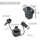 Intex 66639E Quickfill 120 Volt Ac Electric Pump: Inflates And Deflates Air Mattresses - Includes 3 Interrconnecting Nozzles - C