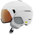 Giro Aria Spherical MIPS Ski Helmet - Snowboarding Helmet for Women with Integrated Visor - Matte White - Size M (55.5-59cm)
