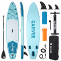 Inflatable Stand-Up Paddleboard PVC Blue Green White Wood Grain with Inflatable Stand-Up Paddleboard, Stand-Up Paddle Board, Pad