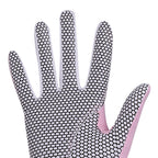 Gh Womens Leather Golf Gloves One Pair - Plain Both Hands (Pink, 20 (M))