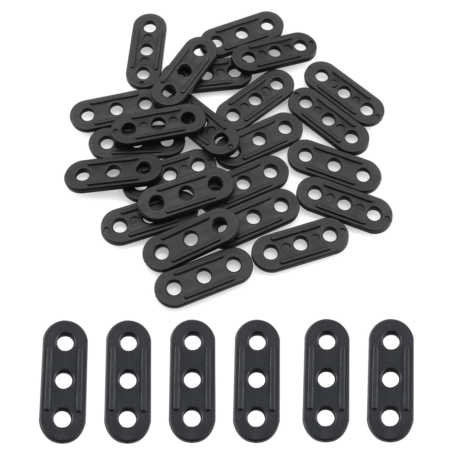 Zzlzx 30Pcs Tent Wind Rope Buckle Fastener Plastic Cord Tensioners Rope Adjuster For Outdoor Activities Camping Hiking Picnic