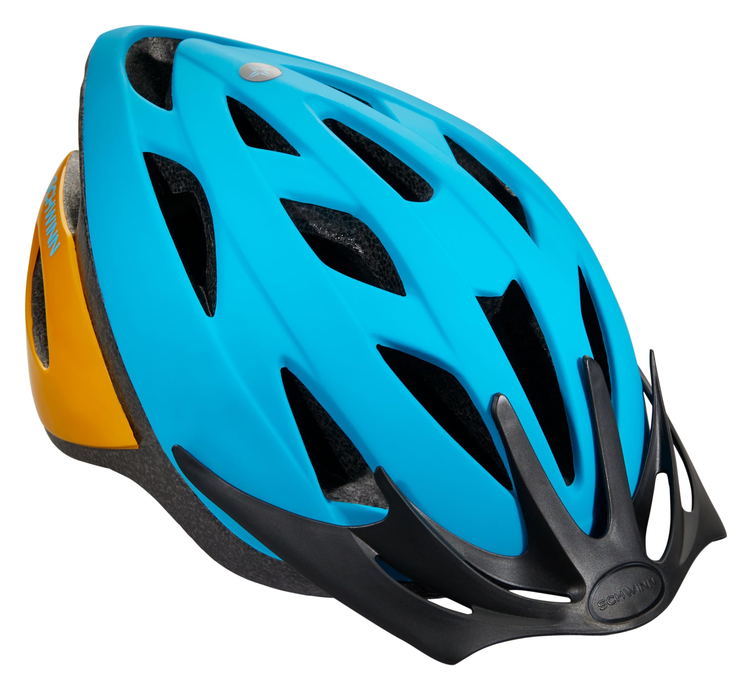 Schwinn Thrasher Helmet for Kids, Blue Orange, Size 50-56 cm for Kids 5-8, Lightweight Microshell, Adjustable Dial & Straps, Int