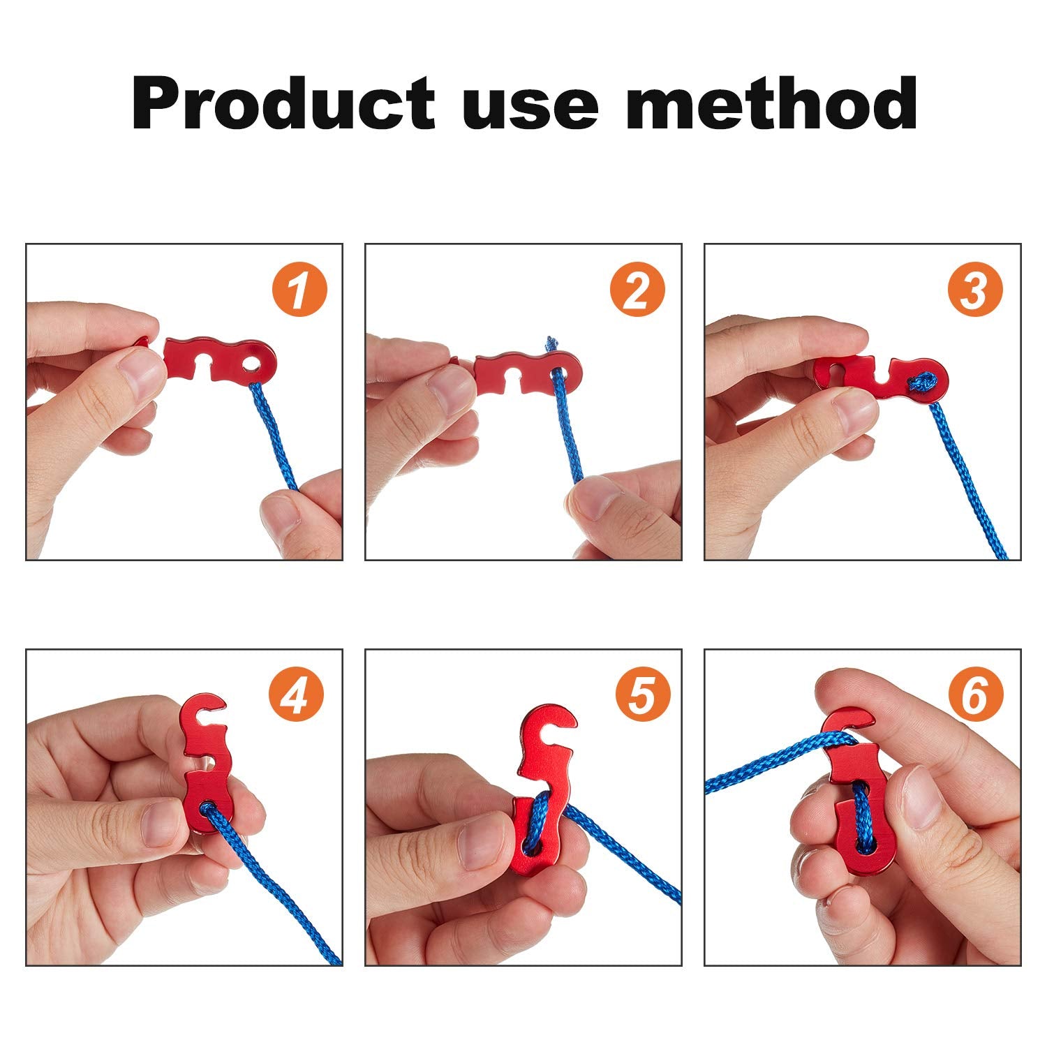 Satinior 20 Pieces Guyline Tensioner Aluminum Alloy Guy Line Cord Adjusters Tent Rope Tensioners Paracord Tensioner For Outdoor