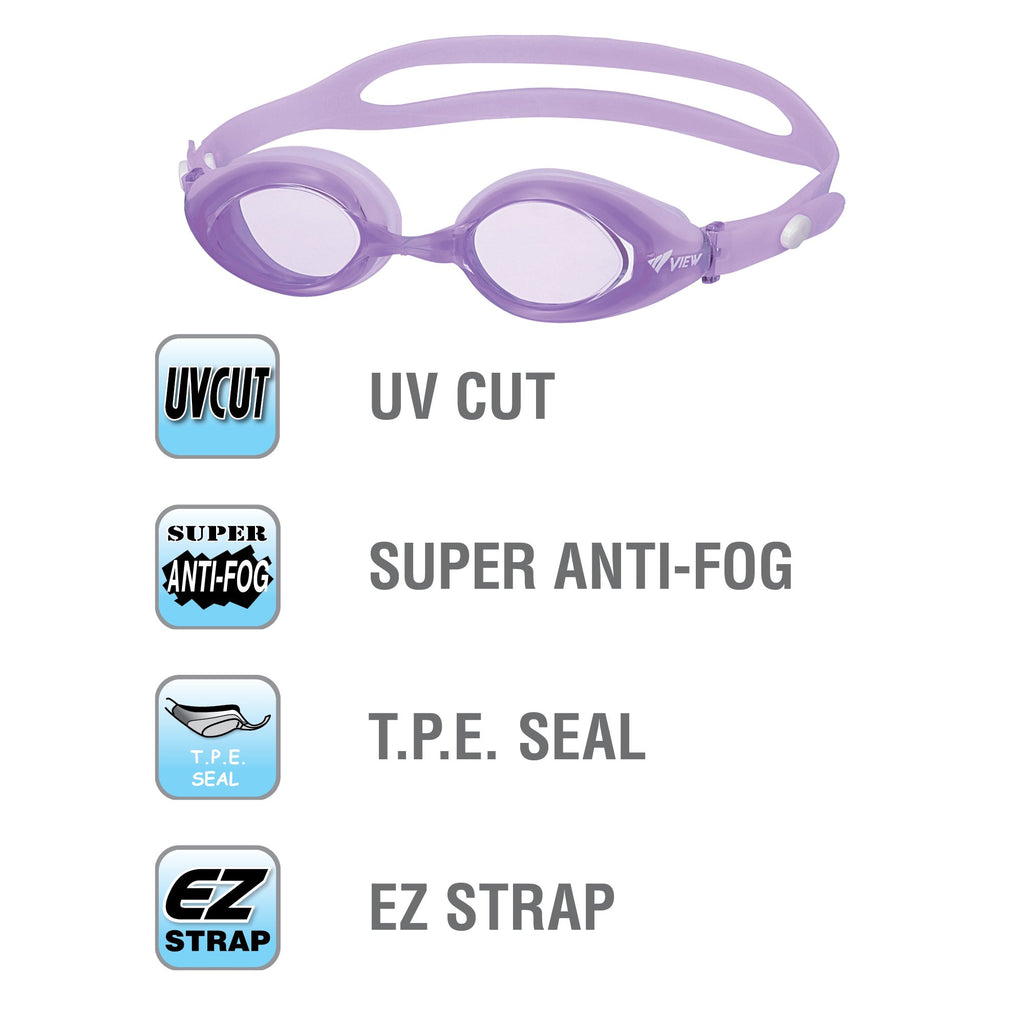 View Swimming Gear V-825 Solace Fitness Swim Goggles, Lavender
