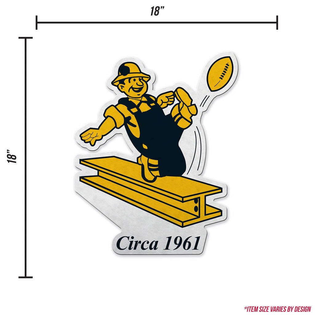 Rico Industries Nfl Football Pittsburgh Steelers Retro Shape Cut Pennant - Home And Living Room D  Cor - Soft Felt Ez To Hang