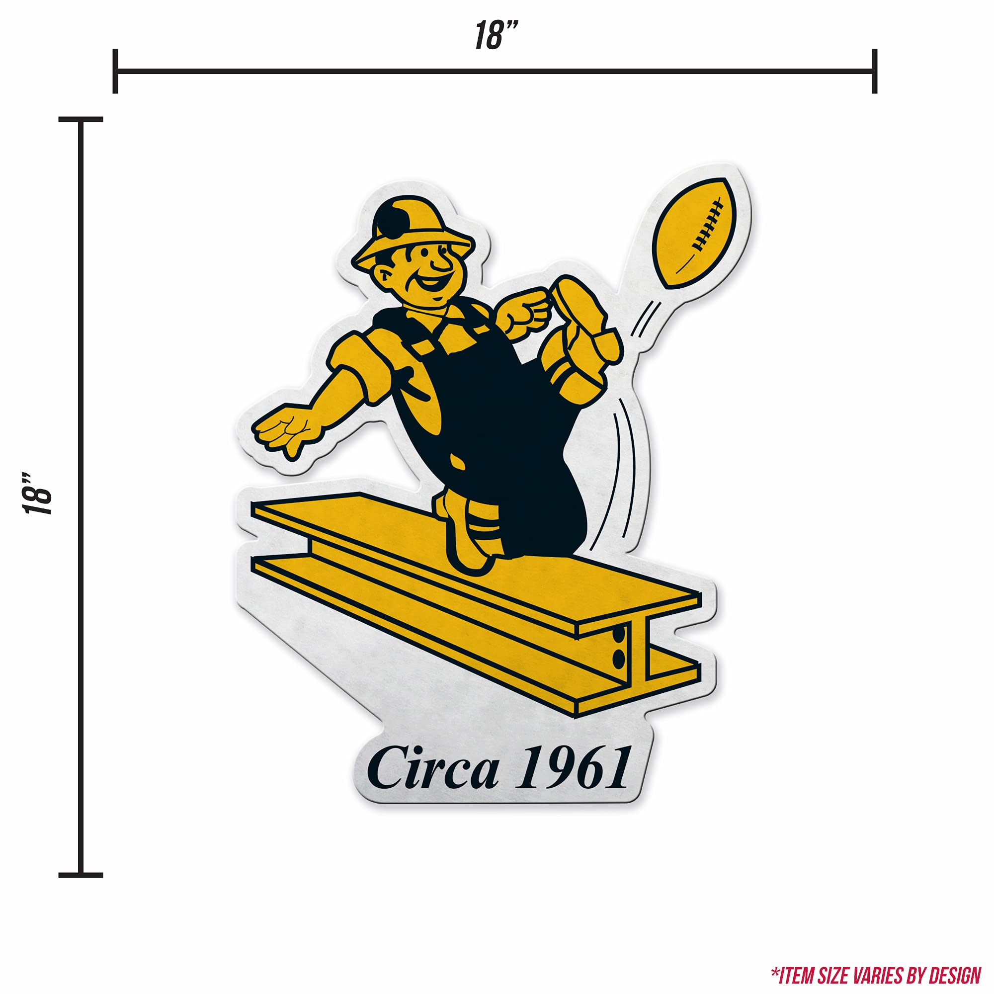 Rico Industries Nfl Football Pittsburgh Steelers Retro Shape Cut Pennant - Home And Living Room D  Cor - Soft Felt Ez To Hang