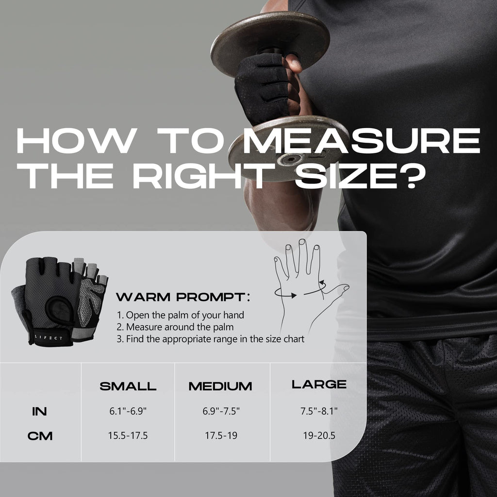 Lifect Essential Breathable Workout Gloves, Weight Lifting Shorty Fingerless Gloves With Curved Open Back, For Gym, Women And Me