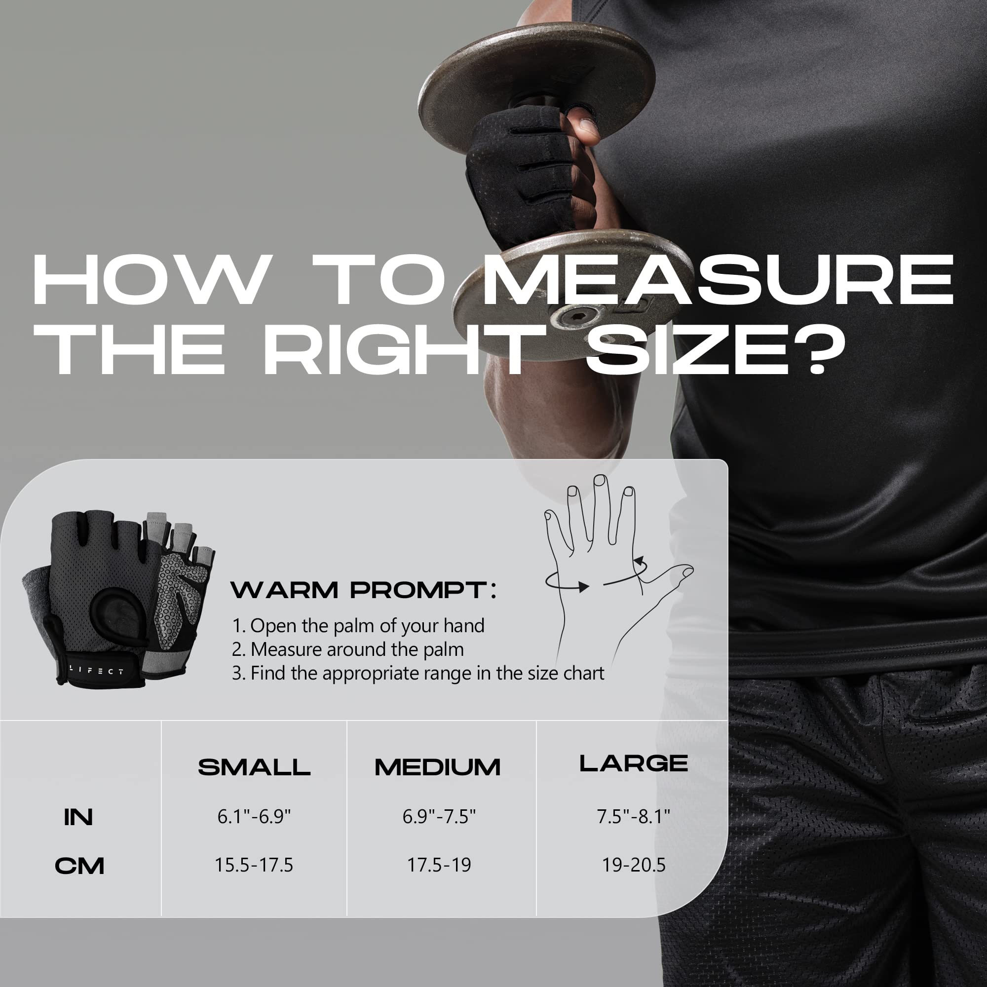 Lifect Essential Breathable Workout Gloves, Weight Lifting Shorty Fingerless Gloves With Curved Open Back, For Gym, Women And Me