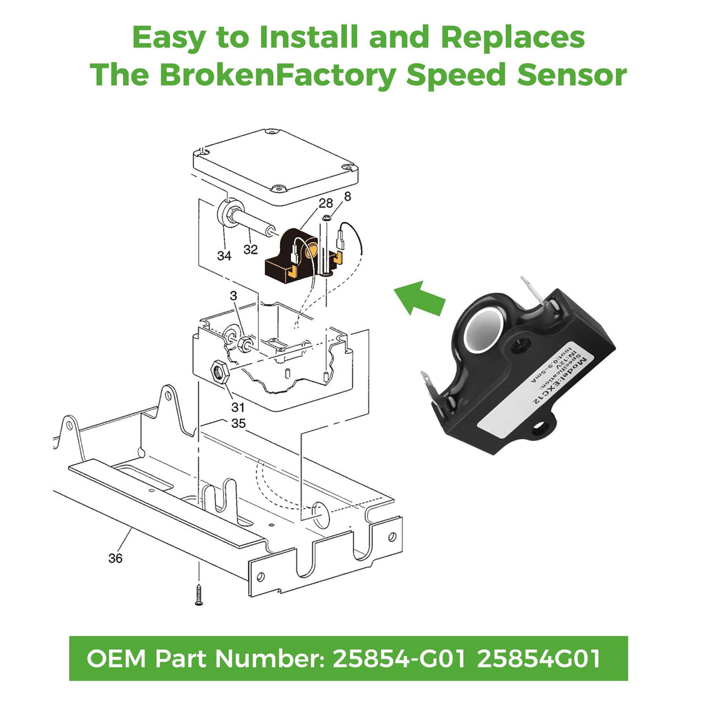 10L0L Golf Cart Inductive Throttle Sensor For Ezgo Electric Golf Carts 1994 & Up 25854G01
