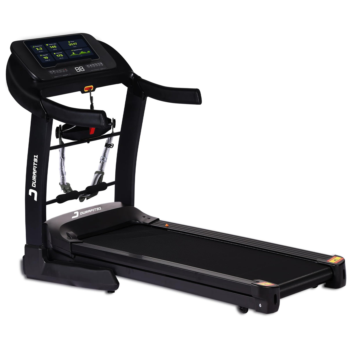 Durafit91 Vigor Pro Multifunction 6 Hp Peak Bldc Hydraulic Foldable Treadmill | 25 Level Auto Incline |18 Km/Hrmax Speed | Max U