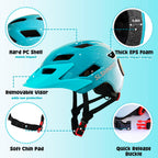 Kids Bike Helmet With Led Display, Size Adjustable Smart Bicycle Helmet With Remote Control, 63 Patterns, 11 Air Vents, For Skat