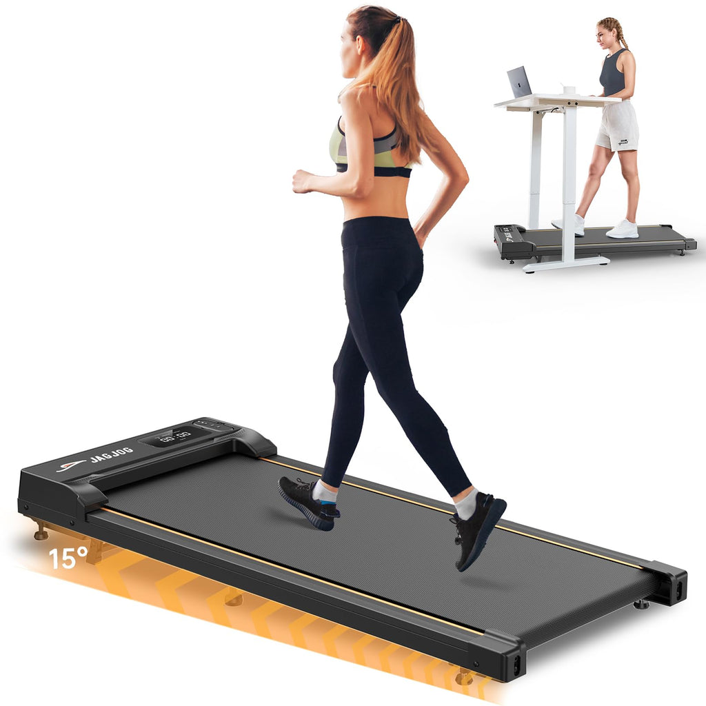 Walking Pad Treadmill With Incline, 4 In 1 Under Desk Treadmills For Home Office, 2.5Hp Low Noise 265Lb Capacity Portable Treadm