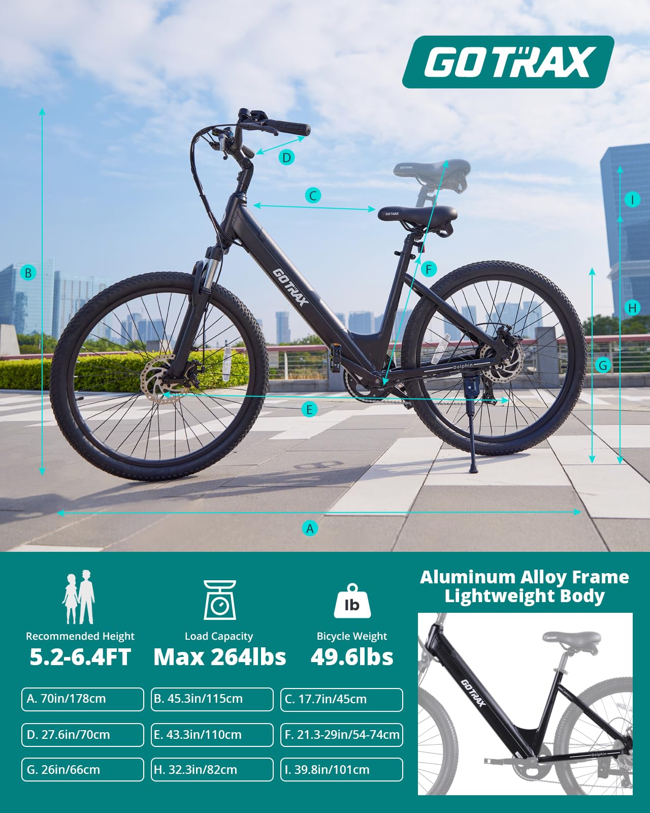 Gotrax 26 Electric Bike, Max Range 30Miles(Pedal-assist1) & 15.5/20Mph Power by 250/350W, 3 Riding Modes & Adjustable Seat, 7-Sp