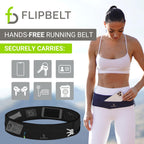 Flipbelt Running & Fitness Workout Belt, Black, X-Large 35''-38''
