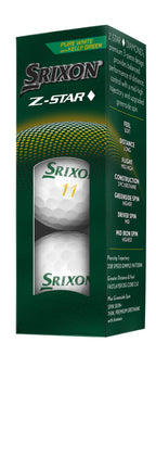 Srixon Z-Star Diamond Golf Balls, Diamond 3 Major (24 Pack), White