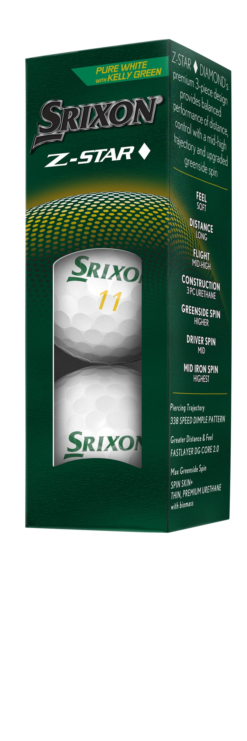 Srixon Z-Star Diamond Golf Balls, Diamond 3 Major (24 Pack), White