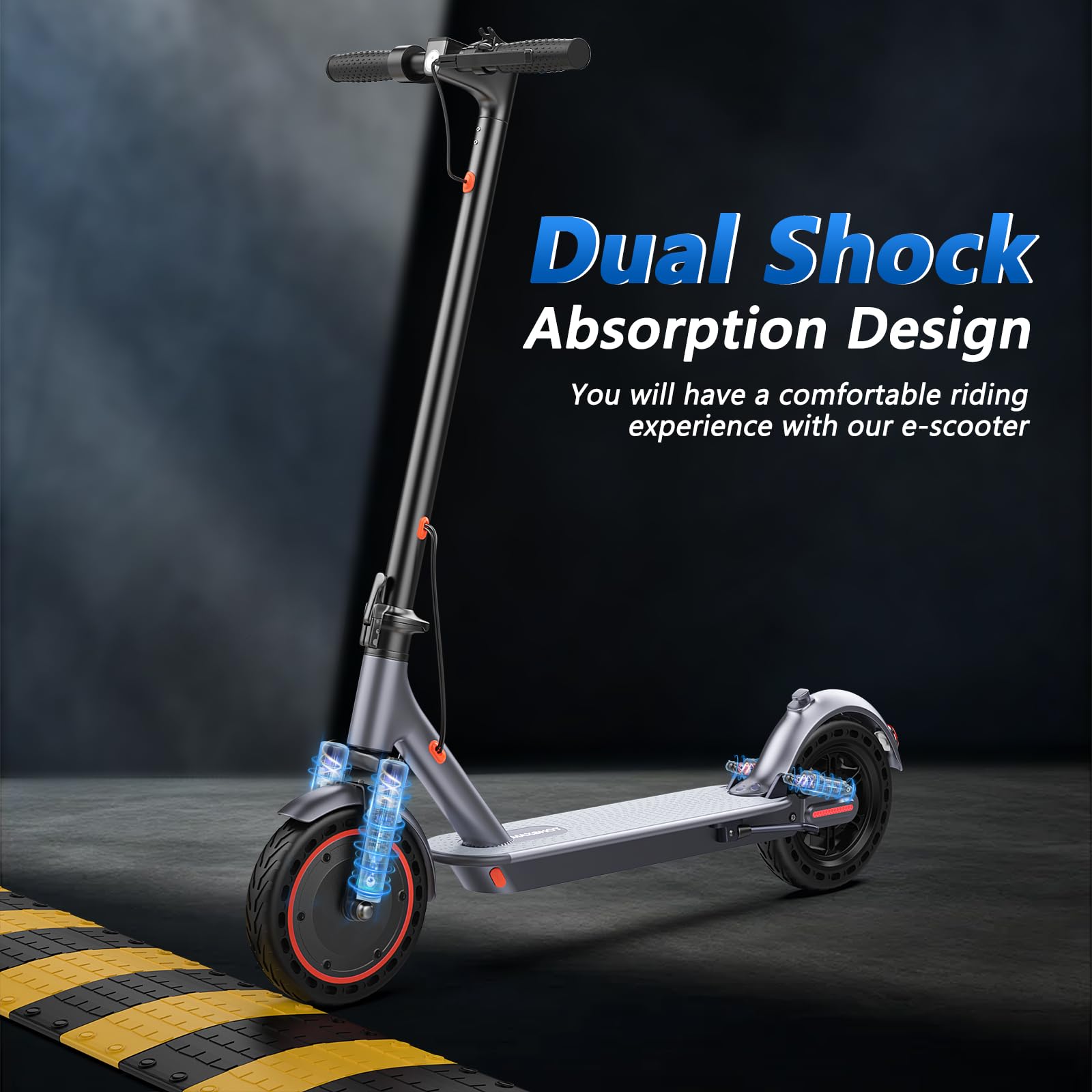MAXSHOT Electric Scooter for Adults, 8.5/10/14 Tires, 19/22Mph, 350W/500W Motor, 21-28 Miles Range, Folding E-Scooter with Dual