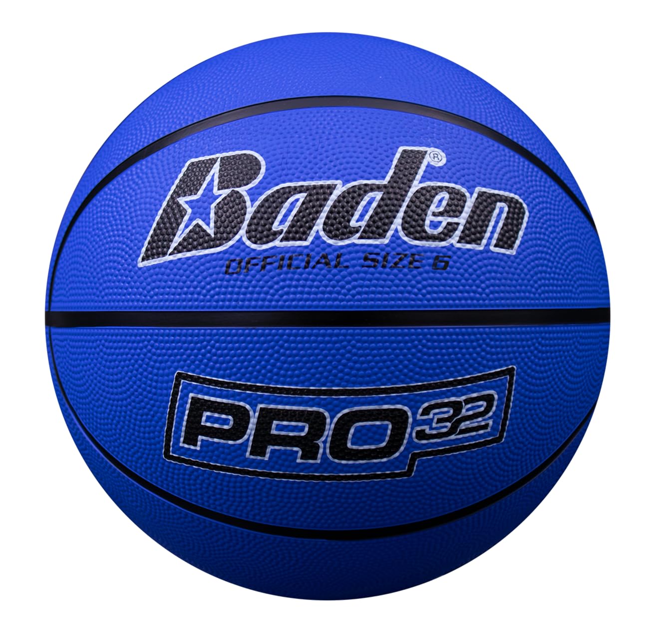 Baden | Pro32 | Durable Indoor/Outdoor Rubber Basketball (Blue, 28.5)