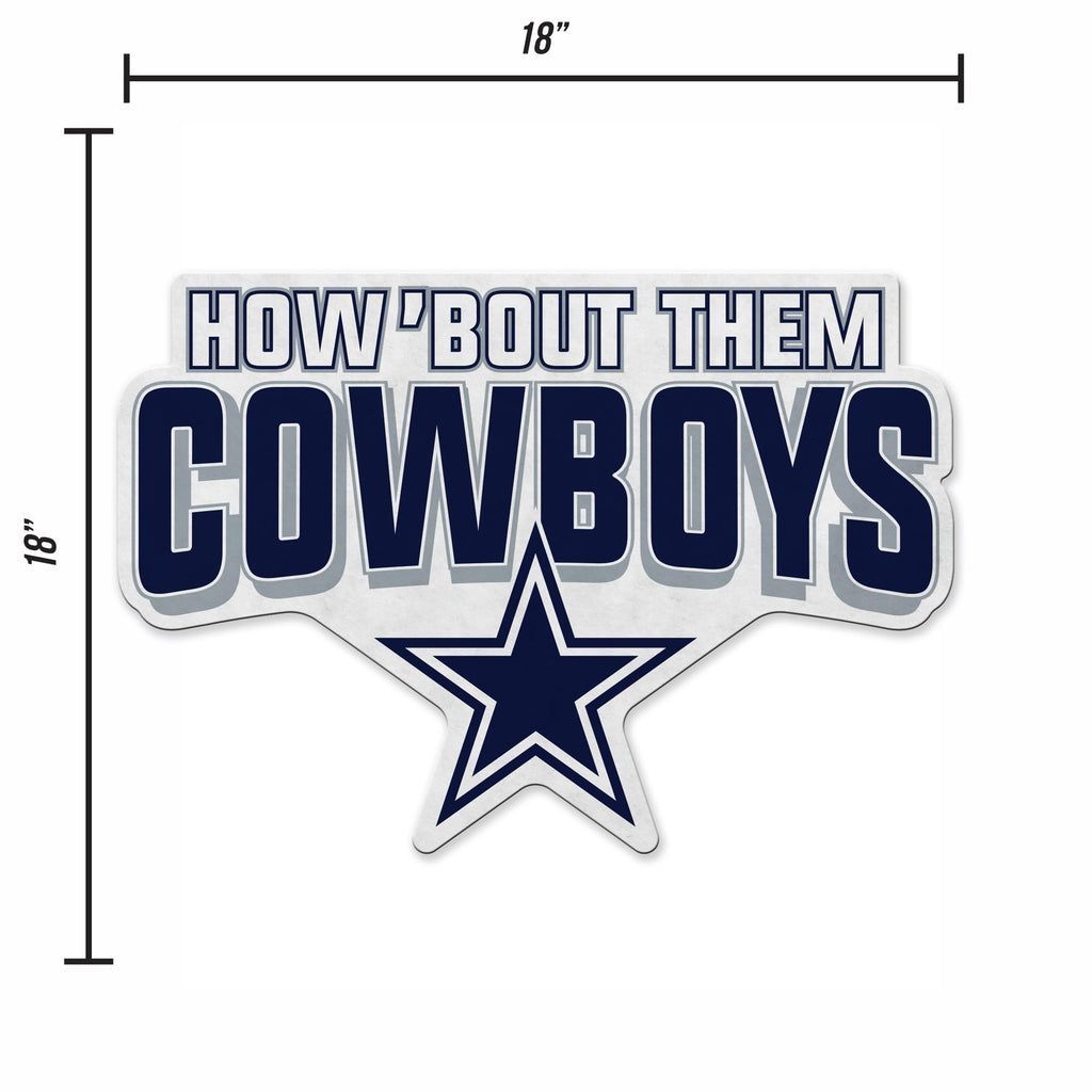 Rico Industries Nfl Football Dallas Cowboys Slogan Shape Cut Pennant - Home And Living Room D  Cor - Soft Felt Ez To Hang