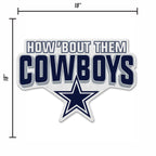 Rico Industries Nfl Football Dallas Cowboys Slogan Shape Cut Pennant - Home And Living Room D  Cor - Soft Felt Ez To Hang