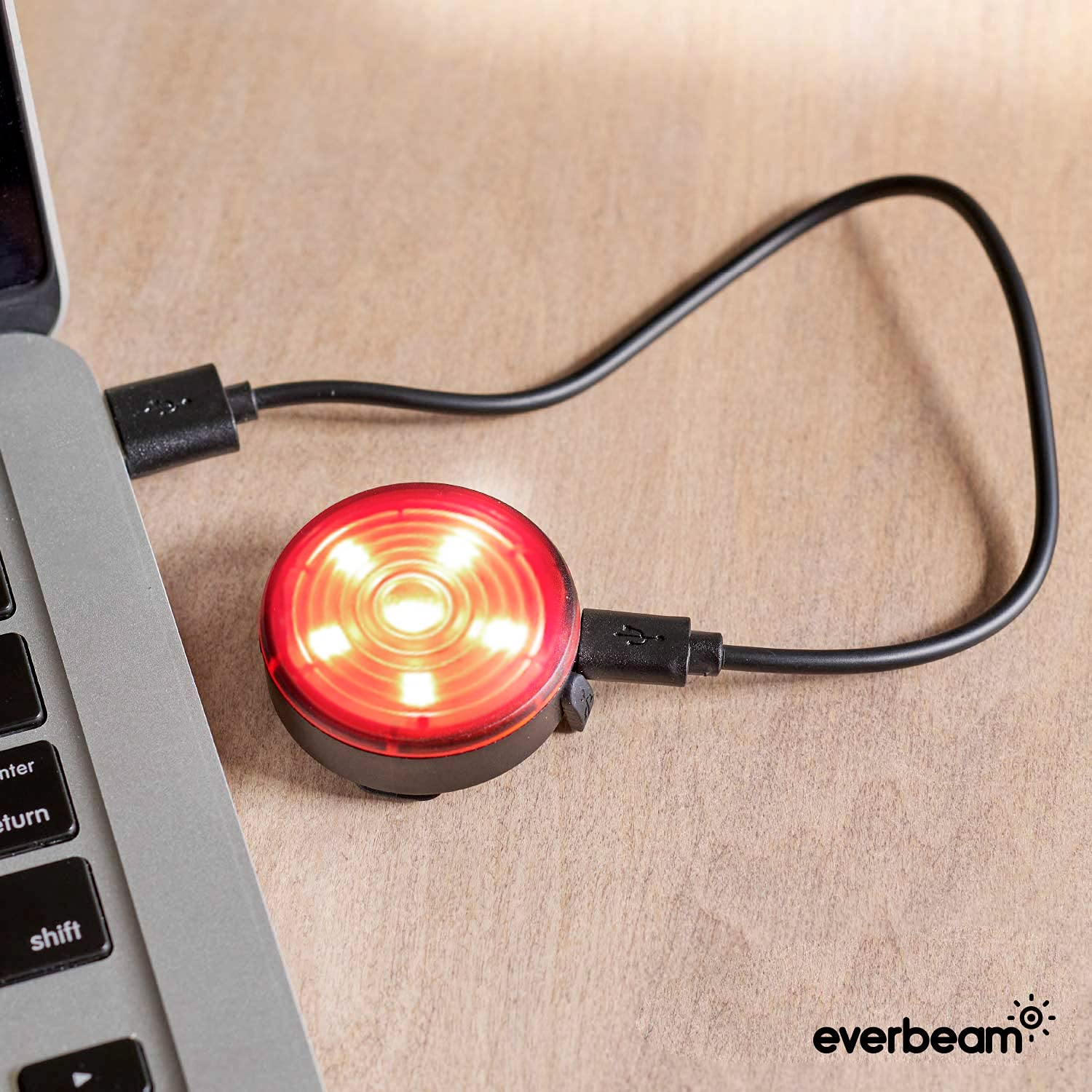 Everbeam E200 Led Bicycle Lights Front And Rear Rechargeable  Powerful Waterproof Safety Clip On Led Light Set, For Runners, Cyc