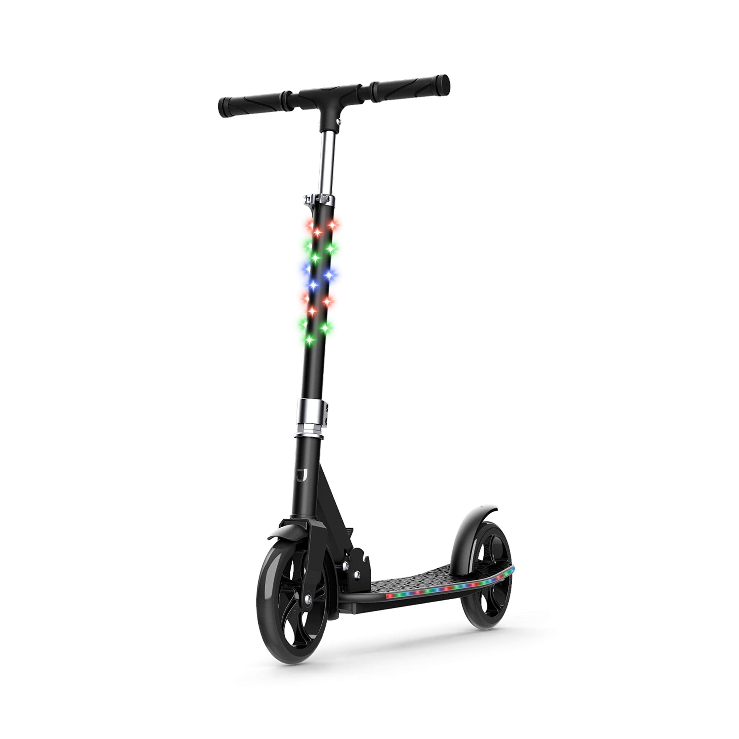 Jetson Scooters - Jupiter Jumbo Kick Scooter (Black) - Collapsible Portable Kids Push Scooter - Lightweight Folding Design with 