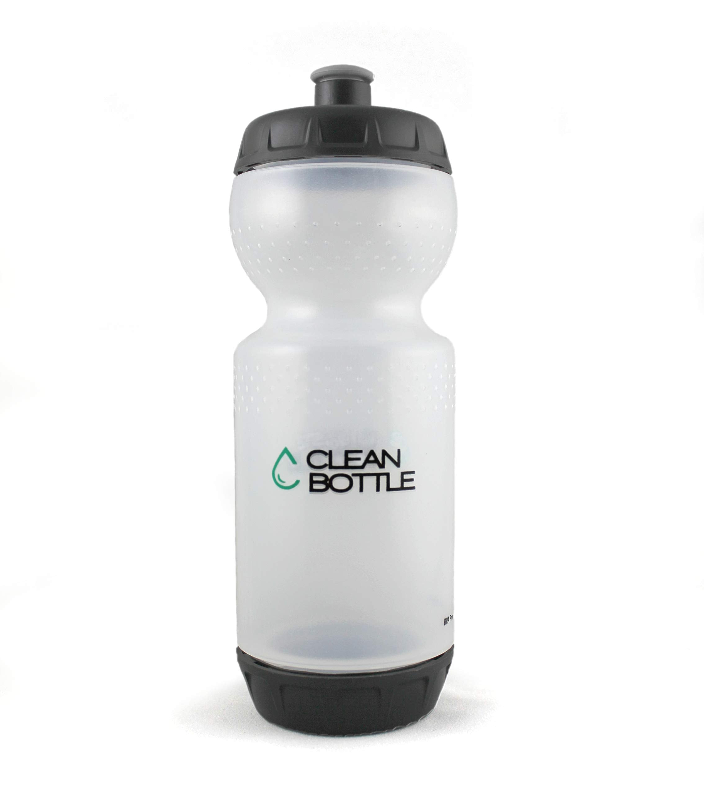 Clean Bottle - Original with Patented Easy Clean Bottom Cap, BPA-Free, Sport and Bike Water Bottle, 23 oz Black