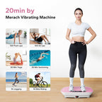 Merach Vibration Plate Exercise Machine, Whole Body Workout Equipment For Women, Bluetooth And Silicone Pedal, Vibration Plate F