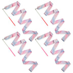 Kaiyuan Dynasty 4Pcs Dance Ribbons Sparkling Dance Ribbon Streamer 78.7Inch Gymnastics Ribbon Dancer Wand Twirling Dancing Ribbo