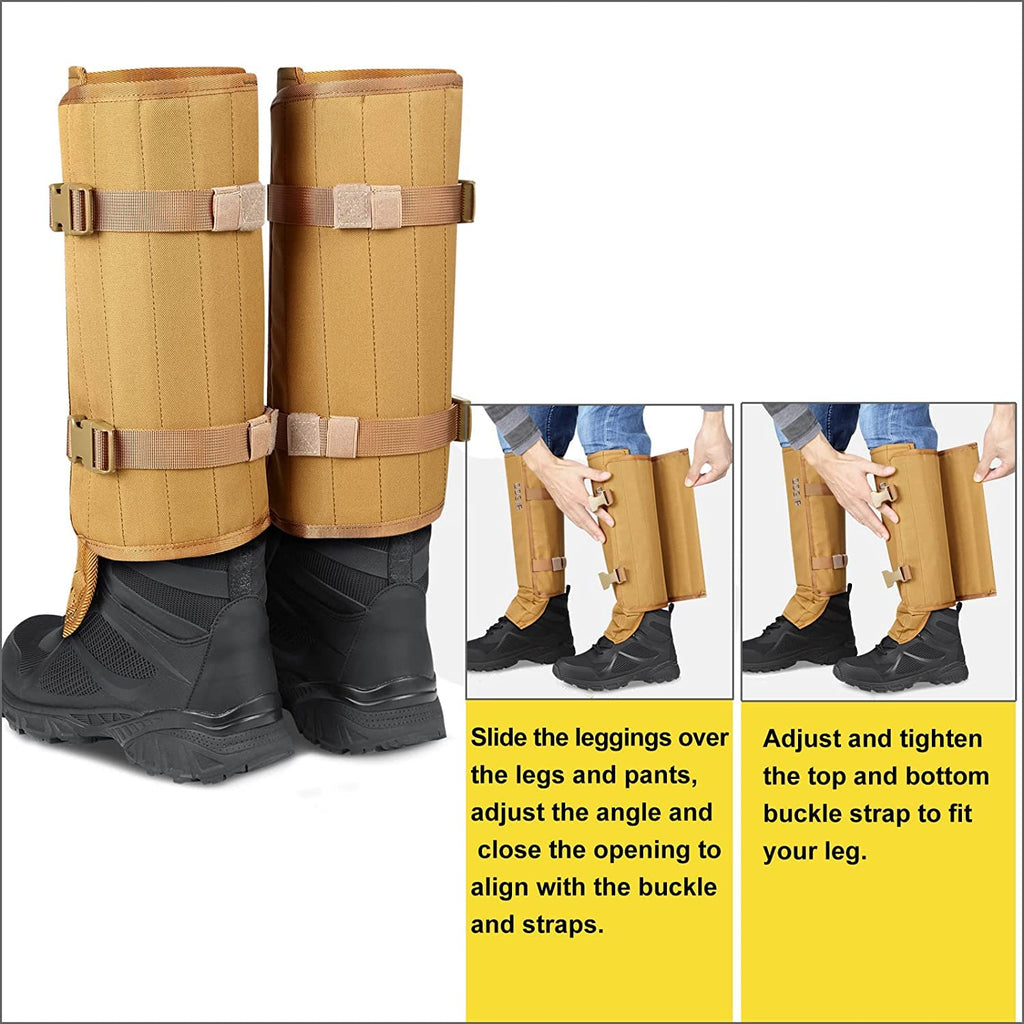Natureblend Leg Gaiters Hunting Gaiters, Adjustable Snow Boot Gaiters, Waterproof Snake Gaiters For Hiking Walking Skiing