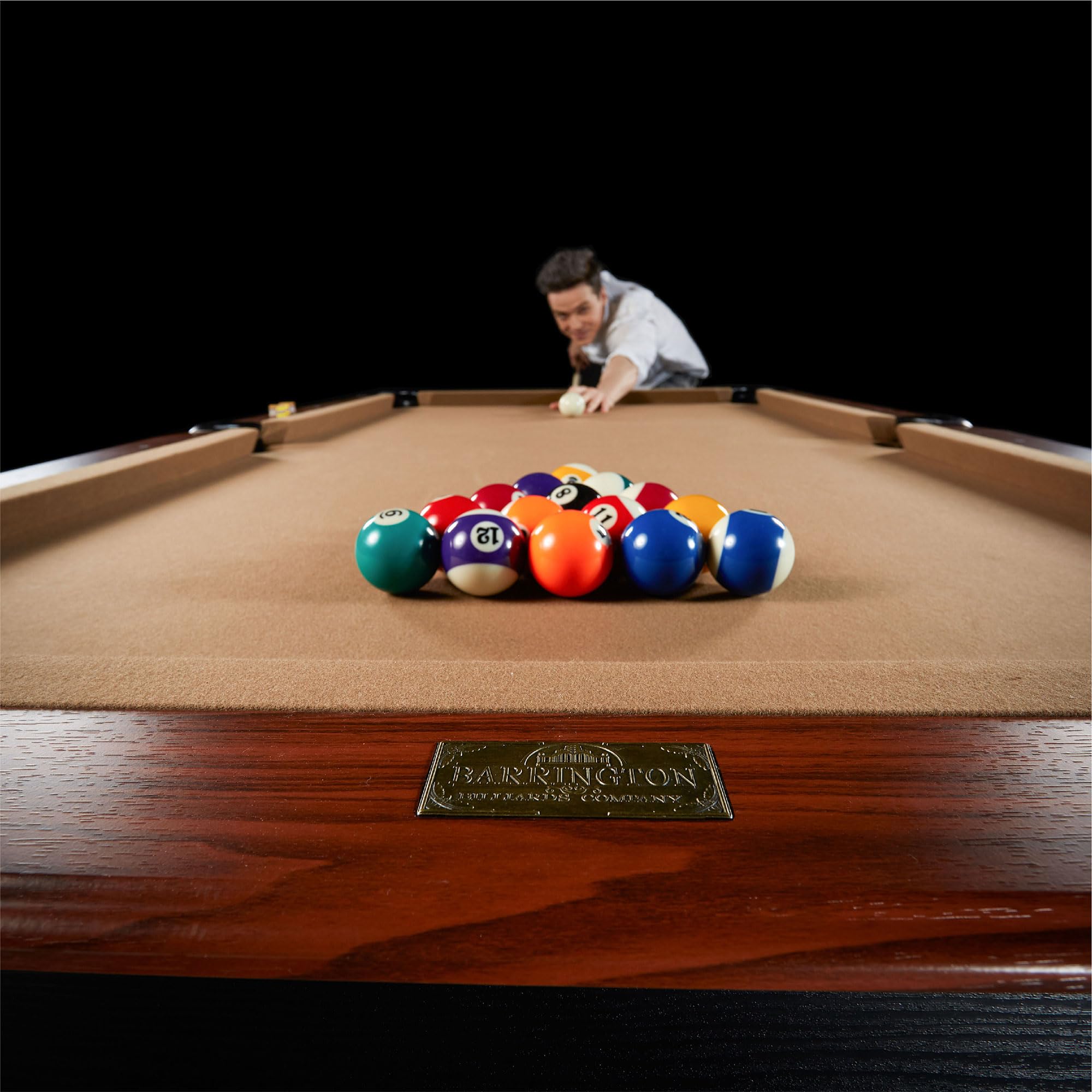 Barrington Billiards 7.5' Belmont Drop Pocket Table With Pool Ball And Cue Stick Set