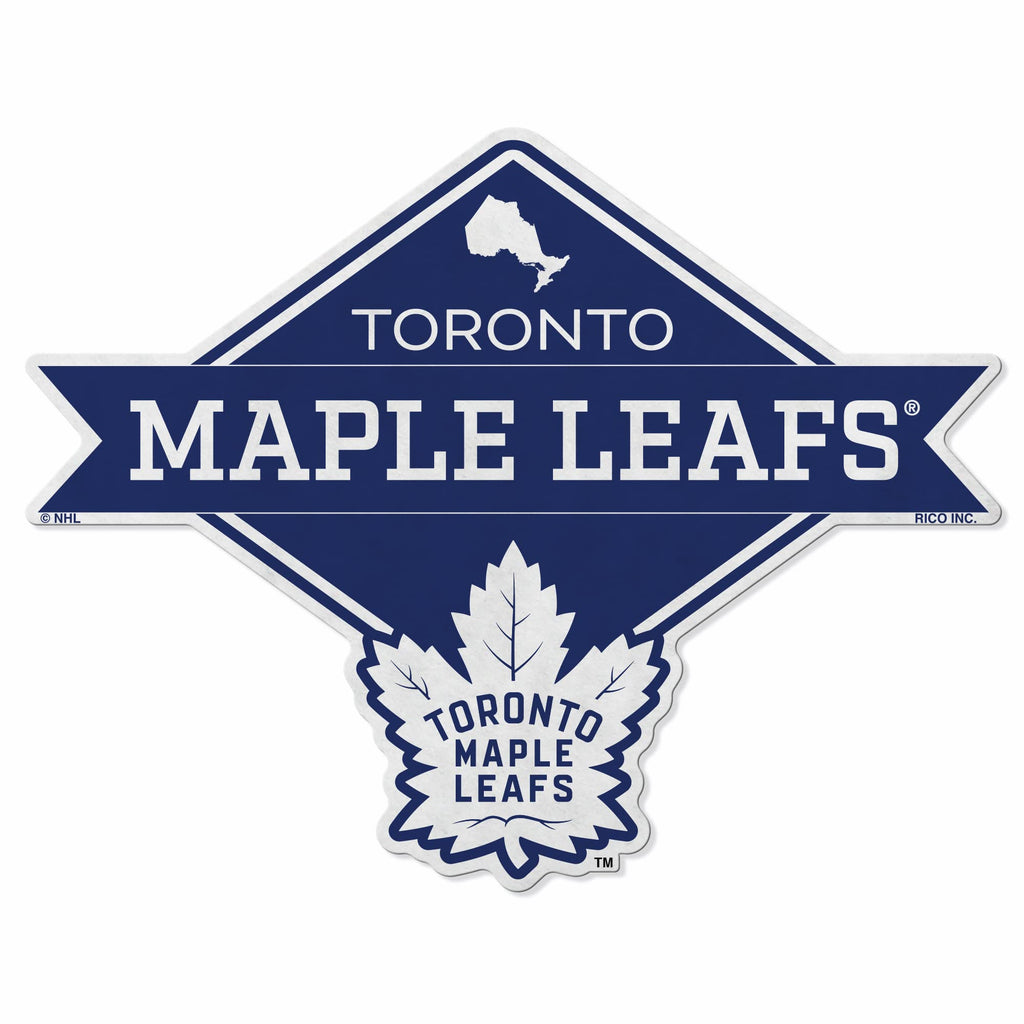 Rico Industries Nhl Toronto Maple Leafs Diamond Shape Cut Pennant - Home And Living Room D  Cor - Soft Felt Ez To Hang